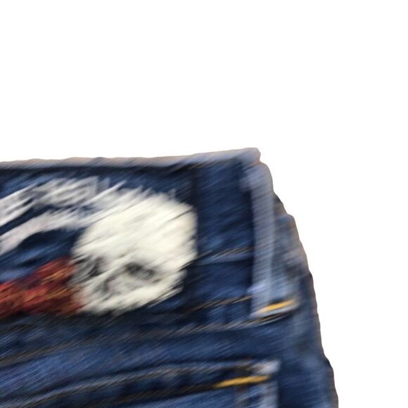 Vintage True Religion Jeans Size 33 'Skull Tab' RICKY Blue - Picture 9 of 10